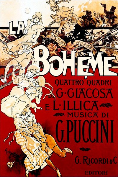 La Bohéme by Giacomo Puccini - 1896 poster